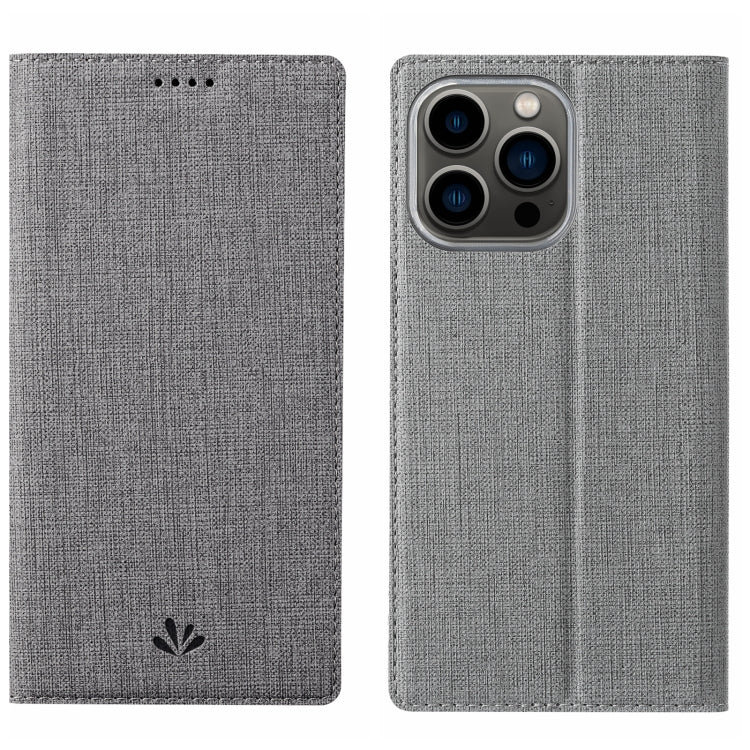 For iPhone 15 Pro ViLi DMX Series Shockproof TPU + PU Leather Magnetic Attraction Horizontal Flip Case(Grey) - HoMEdemic™ 