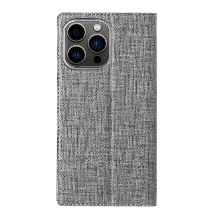 For iPhone 15 Pro ViLi DMX Series Shockproof TPU + PU Leather Magnetic Attraction Horizontal Flip Case(Grey) - HoMEdemic™ 