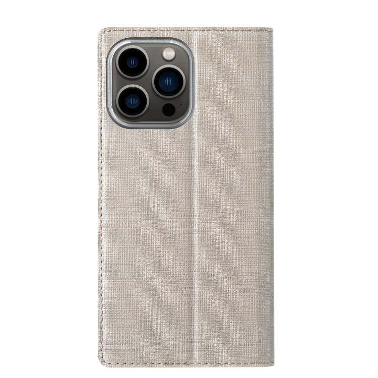 For iPhone 15 Pro ViLi DMX Series Shockproof TPU + PU Leather Magnetic Attraction Horizontal Flip Case(Gold) - HoMEdemic™ 