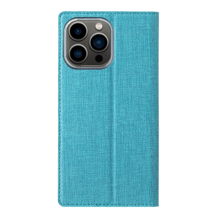 For iPhone 15 Pro ViLi DMX Series Shockproof TPU + PU Leather Magnetic Attraction Horizontal Flip Case(Blue) - HoMEdemic™ 