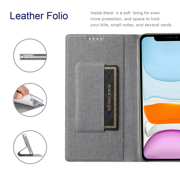 For iPhone 15 ViLi DMX Series Shockproof TPU + PU Leather Magnetic Attraction Horizontal Flip Case(Grey) - HoMEdemic™ 