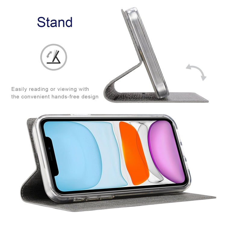 For iPhone 15 ViLi DMX Series Shockproof TPU + PU Leather Magnetic Attraction Horizontal Flip Case(Grey) - HoMEdemic™ 