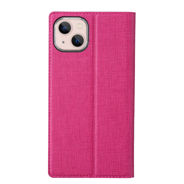 For iPhone 15 ViLi DMX Series Shockproof TPU + PU Leather Magnetic Attraction Horizontal Flip Case(Rose Red) - HoMEdemic™ 