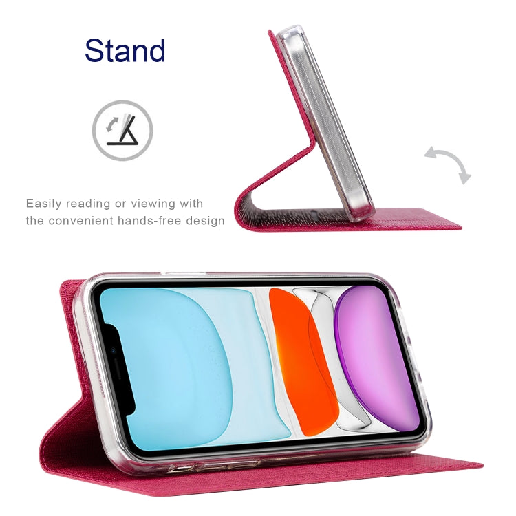 For iPhone 15 ViLi DMX Series Shockproof TPU + PU Leather Magnetic Attraction Horizontal Flip Case(Rose Red) - HoMEdemic™ 