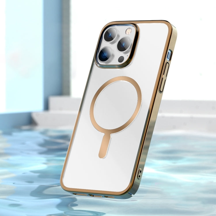 For iPhone 15 Pro Mutural Jing Shuo Series Magsafe Phone Case(Mocha Gold) - HoMEdemic™ 