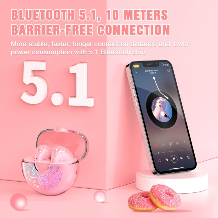 ONIKUMA T35 Bluetooth 5.1 TWS Wireless Bluetooth Gaming Earphone(Pink) - HoMEdemic™ 