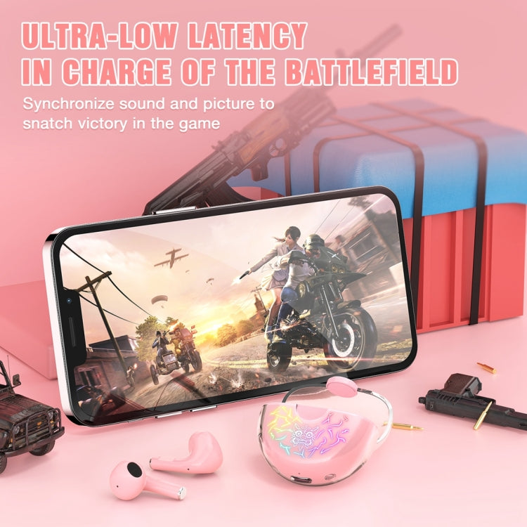 ONIKUMA T35 Bluetooth 5.1 TWS Wireless Bluetooth Gaming Earphone(Pink) - HoMEdemic™ 