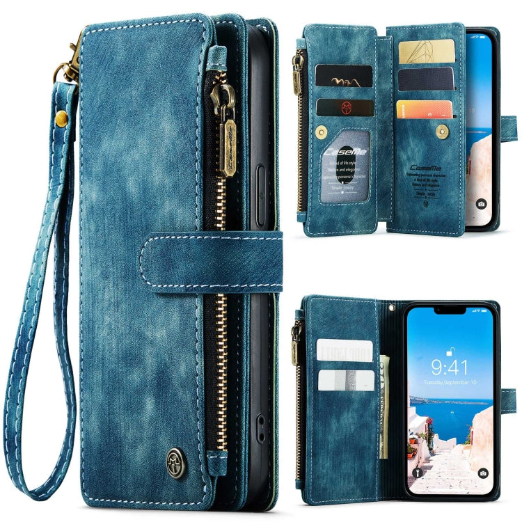 For iPhone 15 CaseMe C30 Multifunctional Leather Phone Case(Blue) - HoMEdemic™ 