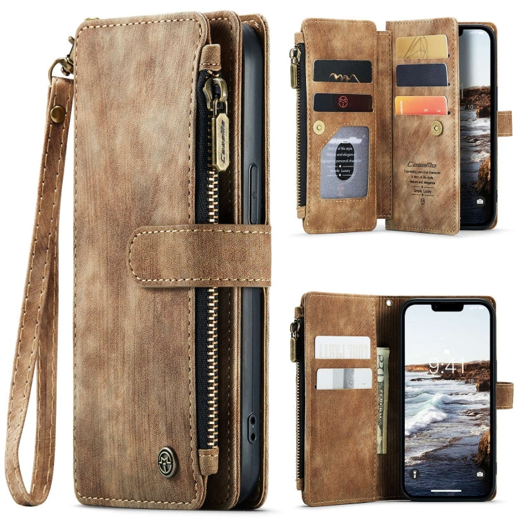 For iPhone 15 CaseMe C30 Multifunctional Leather Phone Case(Brown) - HoMEdemic™ 