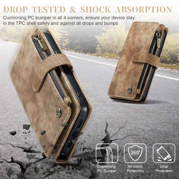 For iPhone 15 CaseMe C30 Multifunctional Leather Phone Case(Brown) - HoMEdemic™ 