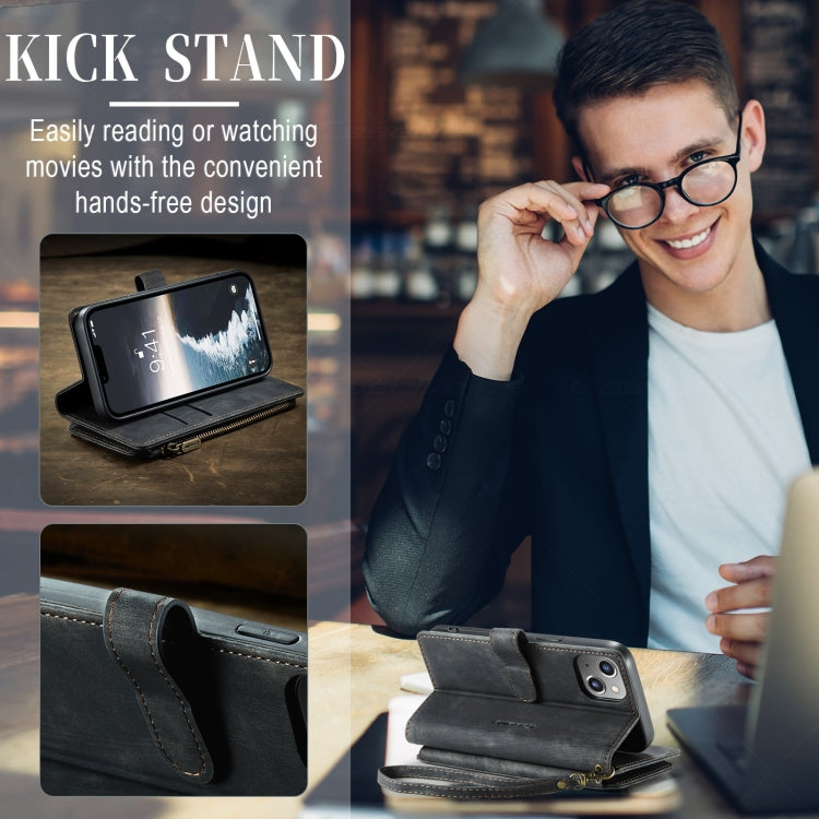For iPhone 15 CaseMe C30 Multifunctional Leather Phone Case(Black) - HoMEdemic™ 