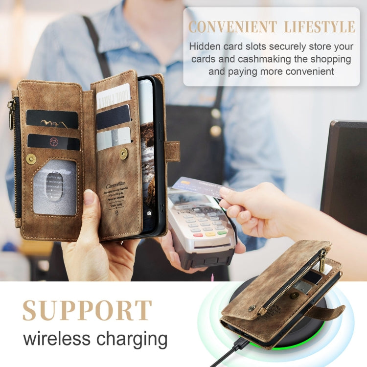 For iPhone 15 Plus CaseMe C30 Multifunctional Leather Phone Case(Brown) - HoMEdemic™ 