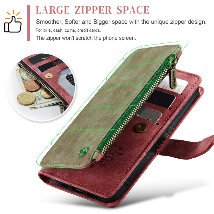 For iPhone 15 Pro CaseMe C30 Multifunctional Leather Phone Case(Red) - HoMEdemic™ 