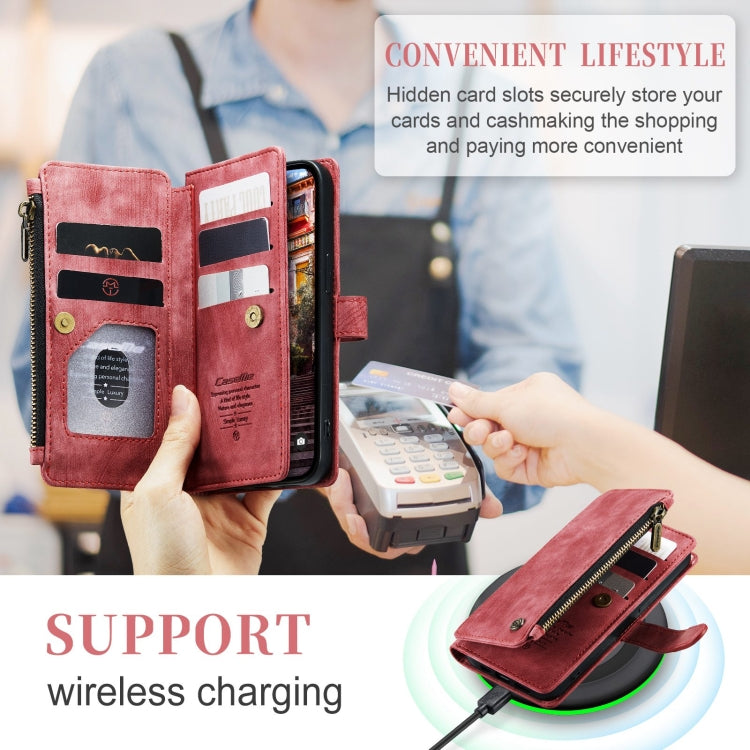For iPhone 15 Pro CaseMe C30 Multifunctional Leather Phone Case(Red) - HoMEdemic™ 
