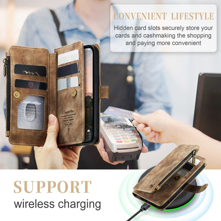 For iPhone 15 Pro CaseMe C30 Multifunctional Leather Phone Case(Brown) - HoMEdemic™ 