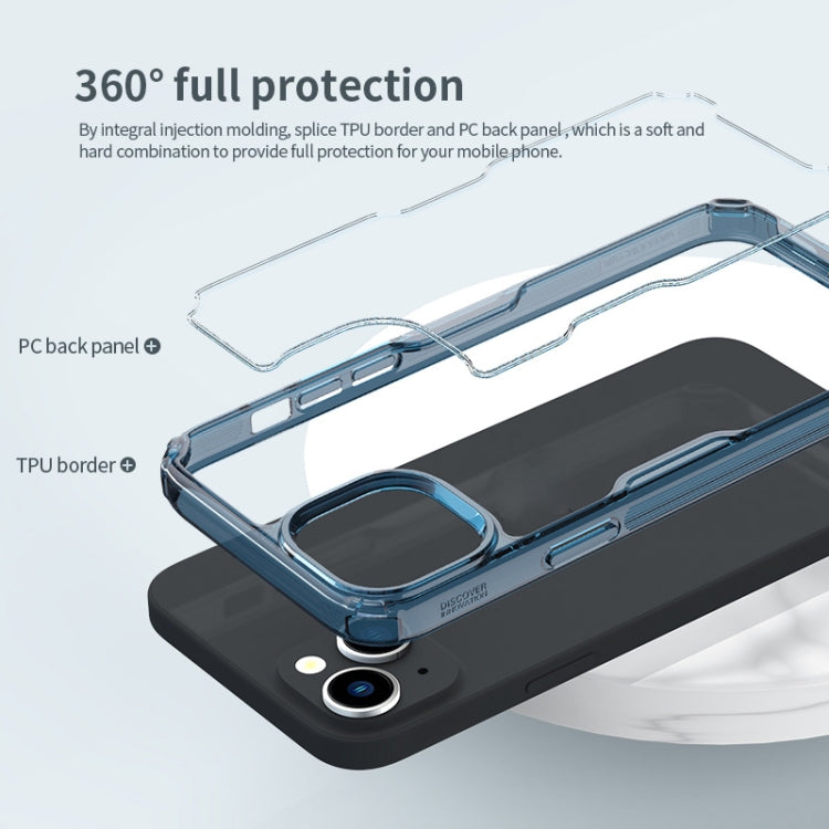 For iPhone 15 NILLKIN Ultra Clear PC + TPU Phone Case(Blue) - HoMEdemic™ 
