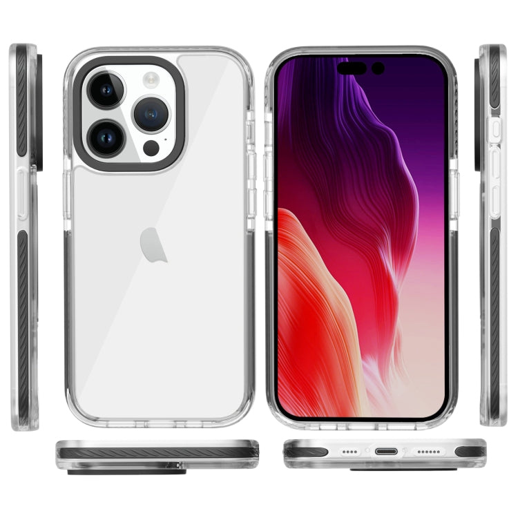 For iPhone 15 Pro Max Kingsteel Wolf Transparent Phone Case(Black) - HoMEdemic™ 