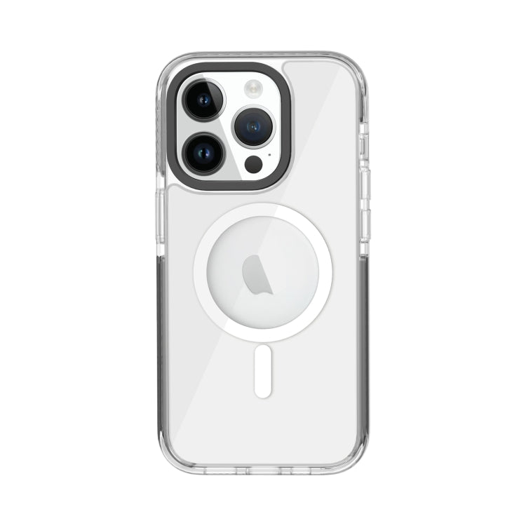 For iPhone 15 Pro Kingsteel Wolf MagSafe Transparent Phone Case(Black) - HoMEdemic™ 