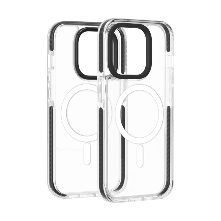 For iPhone 15 Pro Kingsteel Wolf MagSafe Transparent Phone Case(Black) - HoMEdemic™ 
