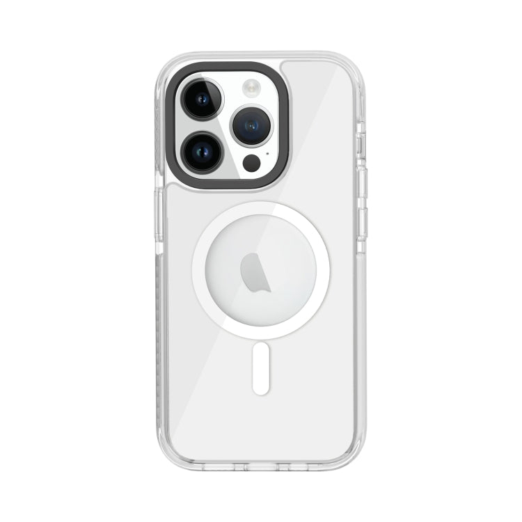 For iPhone 15 Pro Kingsteel Wolf MagSafe Transparent Phone Case(White) - HoMEdemic™ 
