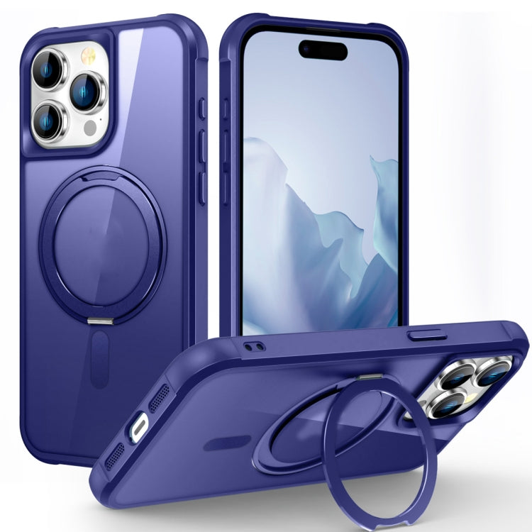 For iPhone 15 Pro MagSafe Magnetic Rotating Holder Phone Case(Klein Blue) - HoMEdemic™ 