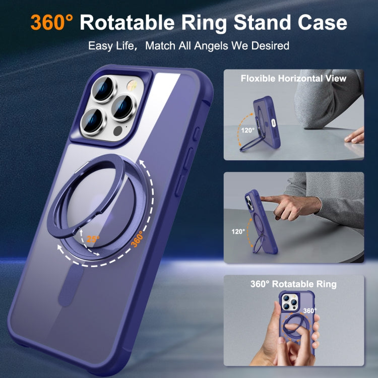 For iPhone 15 Pro MagSafe Magnetic Rotating Holder Phone Case(Klein Blue) - HoMEdemic™ 