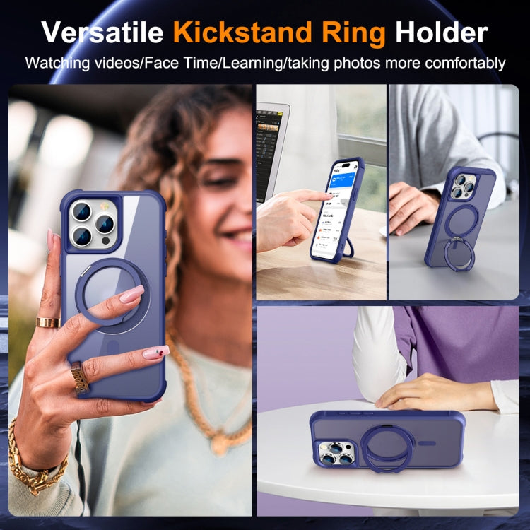 For iPhone 15 Pro MagSafe Magnetic Rotating Holder Phone Case(Klein Blue) - HoMEdemic™ 