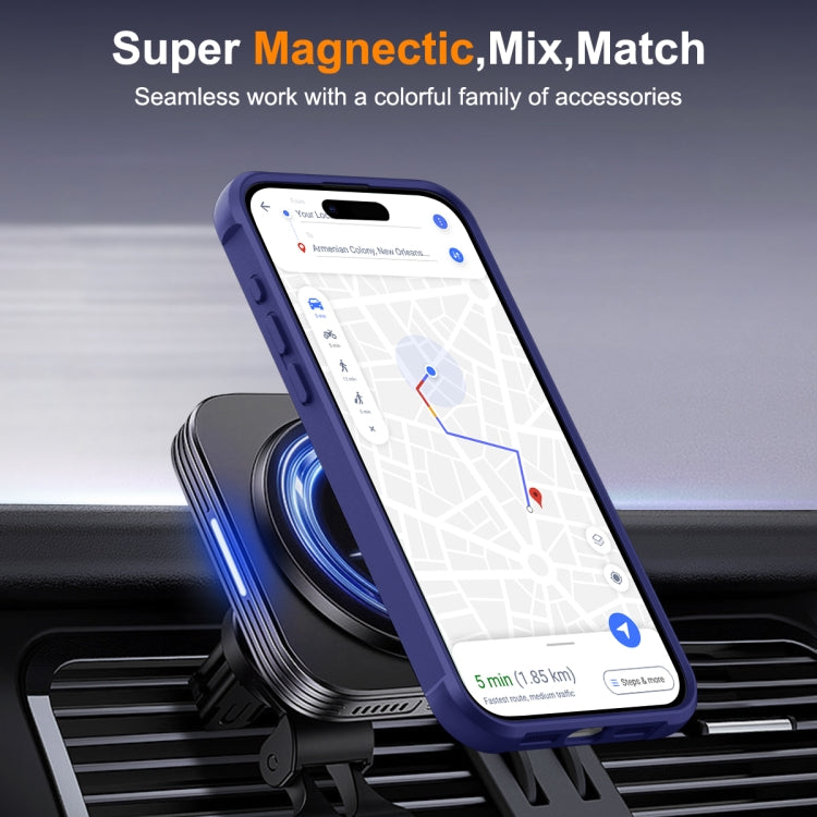 For iPhone 15 Pro MagSafe Magnetic Rotating Holder Phone Case(Klein Blue) - HoMEdemic™ 