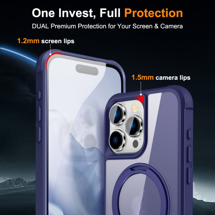 For iPhone 15 Pro MagSafe Magnetic Rotating Holder Phone Case(Klein Blue) - HoMEdemic™ 