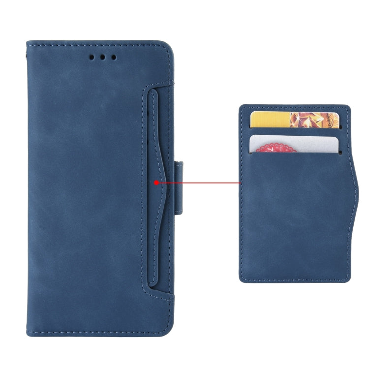 For iPhone 15 Pro Max Skin Feel Calf Texture Card Slots Leather Phone Case(Blue) - HoMEdemic™ 