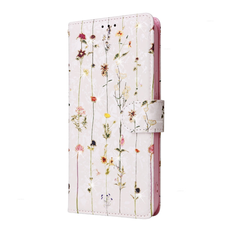 For iPhone 15 Pro Max Bronzing Painting RFID Leather Case(Dreid Flower World) - HoMEdemic™ 