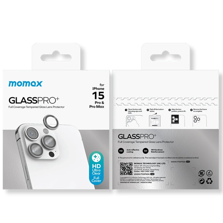 For iPhone 15 Pro / 15 Pro Max MOMAX Eagle Eye Independent Full Cover Phone Lens Glass Film(Grey) - HoMEdemic™ 