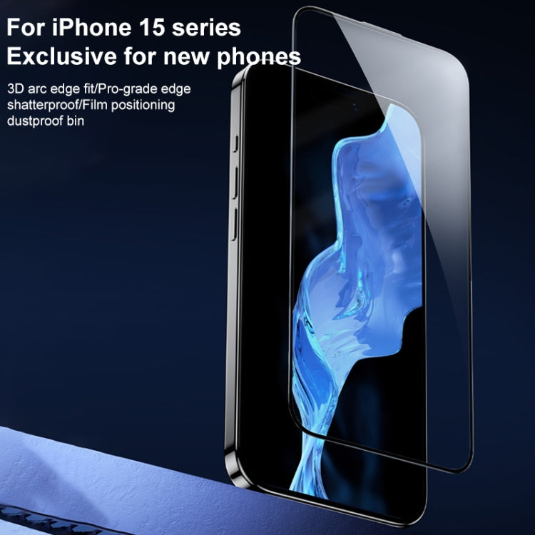 For iPhone 15 MOMAX 0.3mm 3D Full-screen Tempered Glass Film(Black) - HoMEdemic™ 