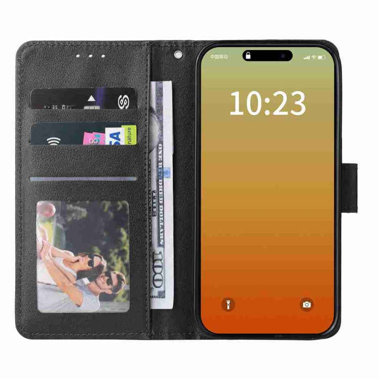 For iPhone 15 Pro Multifunctional Horizontal Flip Leather Phone Case with Three Card Slots(Black) - HoMEdemic™ 