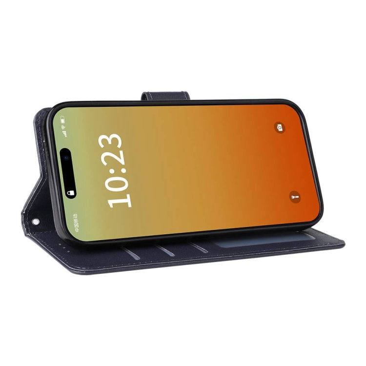For iPhone 15 Pro Multifunctional Horizontal Flip Leather Phone Case with Three Card Slots(Blue) - HoMEdemic™ 