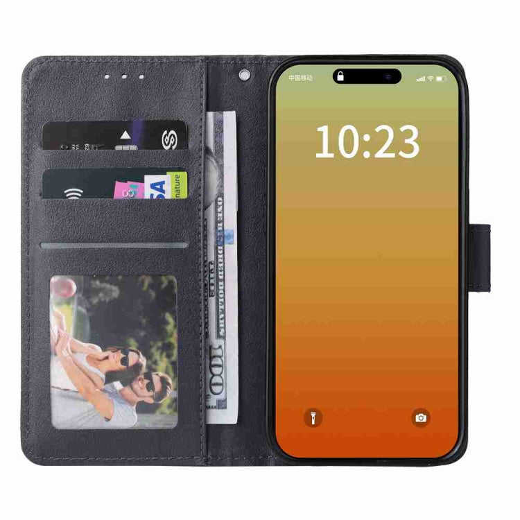 For iPhone 15 Pro Multifunctional Horizontal Flip Leather Phone Case with Three Card Slots(Blue) - HoMEdemic™ 