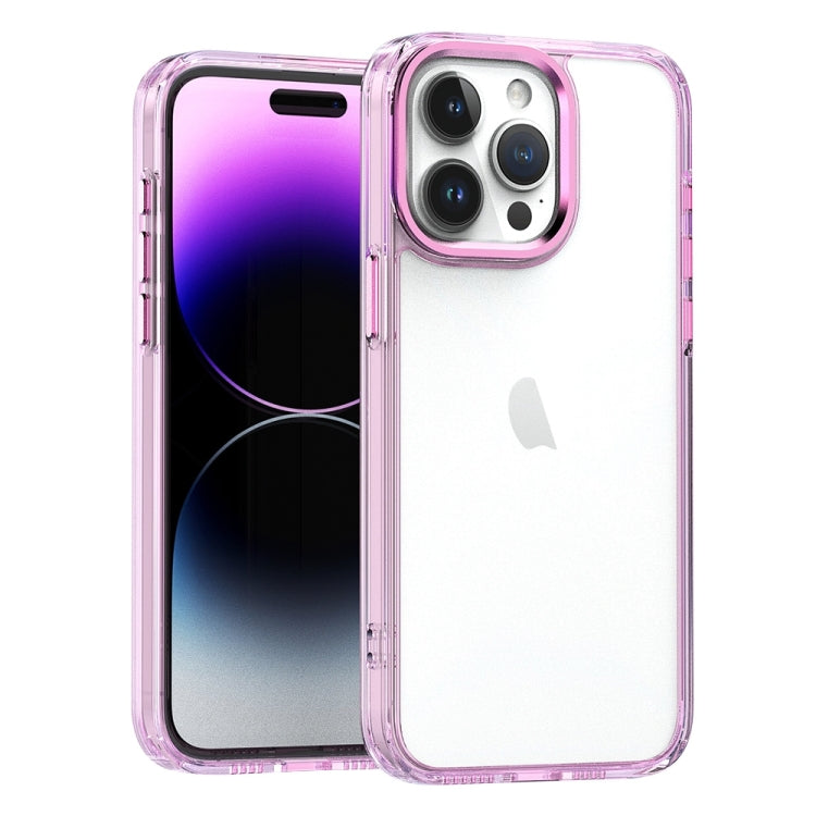 For iPhone 15 Pro Max High Translucency Acrylic Phone Case(Pink) - HoMEdemic™ 