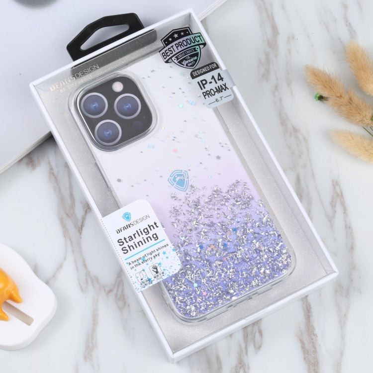 For iPhone 15 Pro DFANS DESIGN Golden Diamond TPU+PC Phone Case(Purple) - HoMEdemic™ 