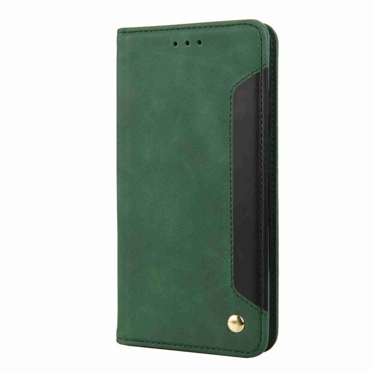 For iPhone 15 Pro Max Skin Feel Splicing Leather Phone Case(Green) - HoMEdemic™ 