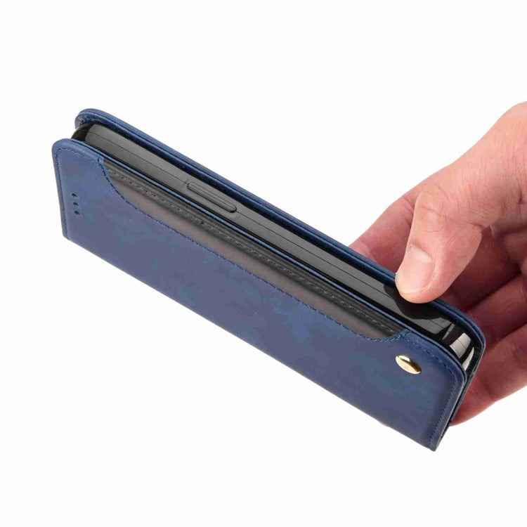 For iPhone 15 Pro Skin Feel Splicing Leather Phone Case(Blue) - HoMEdemic™ 