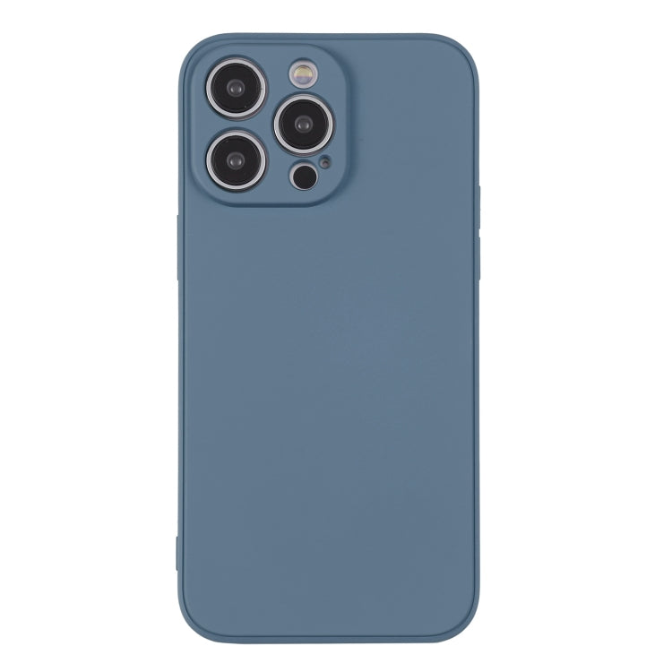 For iPhone 15 Pro Max Silicone Phone Case with Wrist Strap(Grey Blue) - HoMEdemic™ 