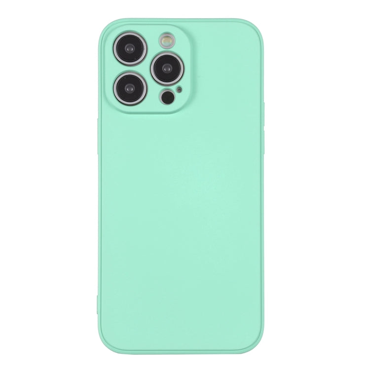 For iPhone 15 Pro Silicone Phone Case with Wrist Strap(Mint Green) - HoMEdemic™ 