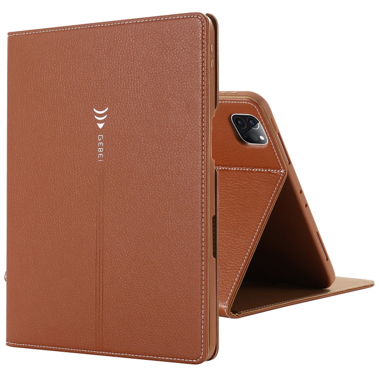 For iPad Pro 11 inch (2020) GEBEI PU+TPU Horizontal Flip Protective Tablet Case with Holder & Card Slots(Brown) - HoMEdemic™ 
