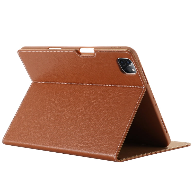 For iPad Pro 11 inch (2020) GEBEI PU+TPU Horizontal Flip Protective Tablet Case with Holder & Card Slots(Brown) - HoMEdemic™ 