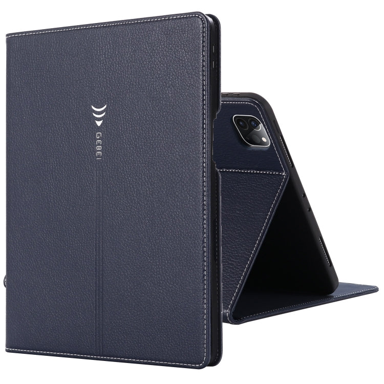 For iPad Pro 11 inch (2020) GEBEI PU+TPU Horizontal Flip Protective Tablet Case with Holder & Card Slots(Blue) - HoMEdemic™ 
