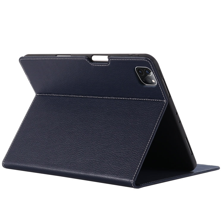 For iPad Pro 11 inch (2020) GEBEI PU+TPU Horizontal Flip Protective Tablet Case with Holder & Card Slots(Blue) - HoMEdemic™ 