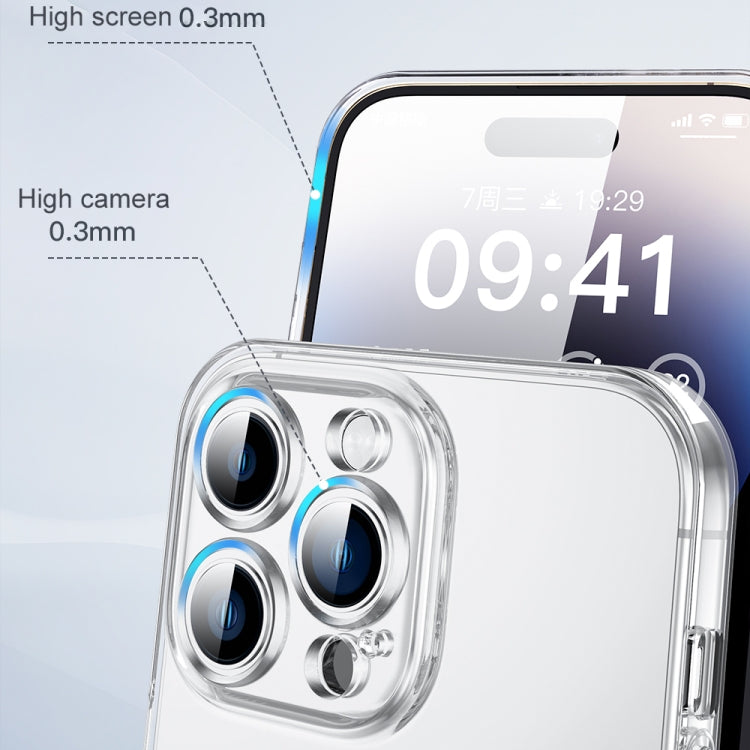 For iPhone 15 Pro TOTU PC-01 Soft Series Precision Lens Holes Phone Case(Transparent) - HoMEdemic™ 