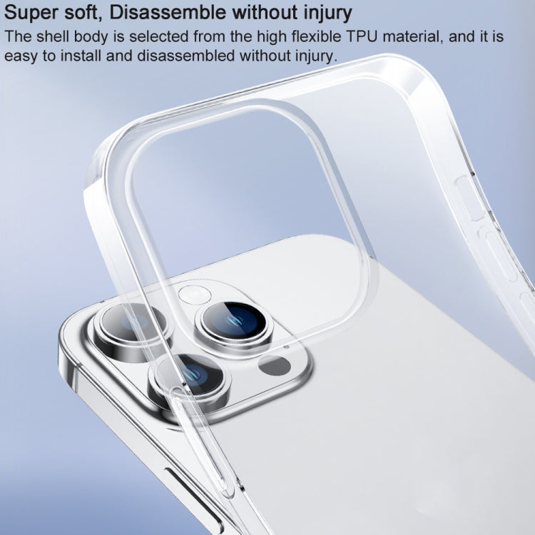 For iPhone 15 Pro TOTU PC-01 Soft Series Precision Lens Holes Phone Case(Transparent) - HoMEdemic™ 