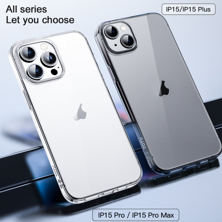 For iPhone 15 Pro TOTU PC-01 Soft Series Precision Lens Holes Phone Case(Transparent) - HoMEdemic™ 