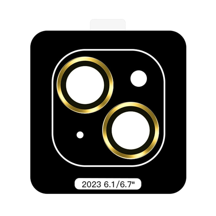 For iPhone 15 TOTU PG-1 Golden Shield Series Metal Frame Lens Protector(Yellow) - HoMEdemic™ 